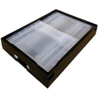 松本産業 オリコン 50L ブラック/クリア 50BLC 1セット(2個) 570-3281（直送品）