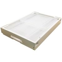 松本産業 オリコン 50L ホワイト/クリア 50IVC 1セット(2個) 570-3285（直送品）