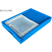 松本産業 オリコン 1面窓 50L ブルー/窓クリア CW50B 1セット(2個) 570-3272（直送品）