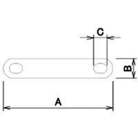ダイドーハント ユニクロ Uボルトプレート W3/8(90A用) 10102713 1セット(5枚) 688-7579（直送品）