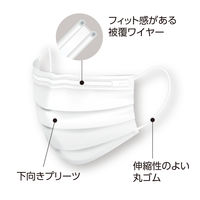 メディコムジャパン プロケアマスク Sサイズ ホワイト　プリーツ型　サージカル　ASTM F2100 LEVEL1適合 小さめ　1箱(50枚入)