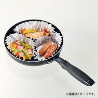 クッキングシート アルミ箔 フライパンを汚さない 20cm用 3分割 シリコーン樹脂加工 1個（20枚入）パール金属