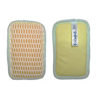 そうじの神様 キッチンスポンジ 極ラクブラシ W 台所用 洗剤不要 茶しぶ・油汚れに 抗菌 オレンジ 日本製 1個 KBセーレン