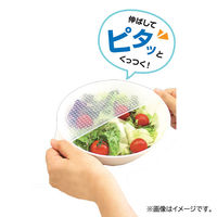 繰り返し使える シリコーンラップ 食品用ラップ 外径約21cm対応 約19×19cm 電子レンジ可 1個 オカザキ