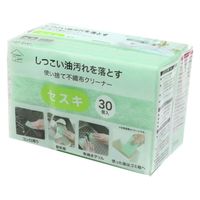 キッチンスポンジ 使い捨て 不織布クリーナー セスキ しつこい油汚れに 5×10cm グリーン 1セット（1パック（30個入×5）オカザキ