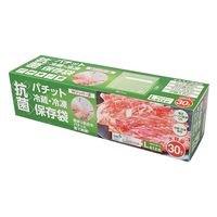 フリーザーバッグ パチット 保存袋 冷蔵・冷凍 電子レンジ解凍可 抗菌 Wジッパー式 L 1セット（1箱（30枚入×5）ファイン