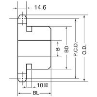 三興製作所 標準新B型下孔品スプロケット M80型 M80B9 1個 562-8901（直送品）