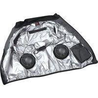 ブレイン 12V胸スイッチ式空調ベスト裏シルバーチタン加工LLーXLサイズ杢ブラック MESH-BR-1203 1個 553-1427（直送品）