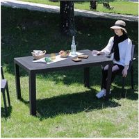 不二貿易 ステラ テーブル 80×140 ブラック(11238) 49924 1個 542-4220（直送品）