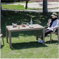 不二貿易 ステラ テーブル 80×140 グレー(12288) 49925 1個 540-8424（直送品）