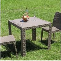 不二貿易 ステラ テーブル 80角 グレー(12287) 49922 1個 542-5720（直送品）