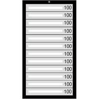 大阪製罐 OS ライトキャビネット軽量型(5型)(ブラック&シルバー) 5-1201-BS 1台 654-7844（直送品）