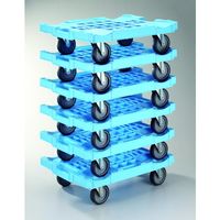 岐阜プラスチック工業 リス 折り畳みコンテナ用樹脂平台車 627723 ピタキャリ502 RS5337SS2 1台 684-4488（直送品）