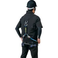 原田産業 ハラダ 半袖ブルゾン空調ウェア EX.WORKERS ブラック M 33700513 1着 682-8389（直送品）