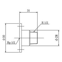 福井 OK605 ユニットザルボ外ネジ 13 1個（直送品）