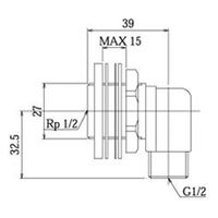 福井 OK632 ユニットエルボ外ネジ 呼13 1個（直送品）