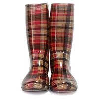 阪神素地 阪神 LB8120 ロングレインブーツ M チェック黒 1足（直送品）