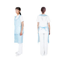 メディコムジャパン セーフベーシック プラスチックエプロン ブルー SFBGGW5682 袖なし　ポリエチレン　使い捨て　感染対策　1箱(50枚入)