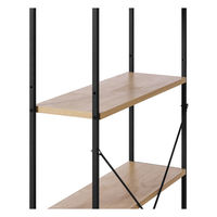 アイリスオーヤマ スリムラック ナチュラル/ブラック HSR-625 1台（直送品）