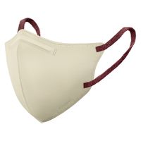 アイリスオーヤマ デイリーフィットマスク フィルタープラス ふつう ペールベージュ×ボルドー 立体型　1箱(20枚入)