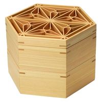 ヤマコー ひのき六角組子重 蓋 曲げ麻の葉 28111 1個（直送品）