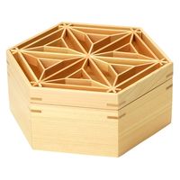 ヤマコー ひのき六角組子重 蓋 桔梗麻の葉 28112 1個（直送品）