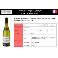 フランス パトリアッシュ ポールローラン ブラン 白ワイン やや辛口 750ml 1本　三菱食品