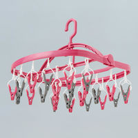 カワタキコーポレーション 洗濯物が取り込みやすい角ハンガー 24ピンチ 1セット（3個）