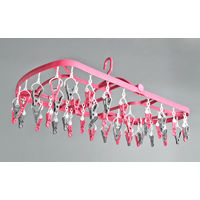 カワタキコーポレーション 洗濯物が取り込みやすい角ハンガー 44ピンチ 1セット（3個）