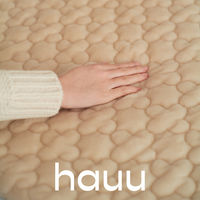 nishikawa　西川　敷きパッド　hauu　もちもち敷きパッド　あったか　ふわふわ　洗える敷パッド　ダブル　ベージュ