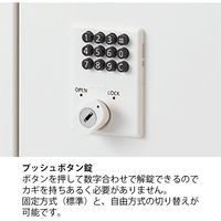 【組立設置込】イトーキ シンラインキャビネット  引出し 3段 プッシュボタン錠 ベース付 ホワイト EHTM-109AAM1-W9 1台（直送品）