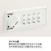 【組立設置込】イトーキ シンラインキャビネット  両開き 6段 ダイヤル錠 下置 ベース付 Wグレー EHTM-219HSL-WE 1台（直送品）