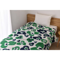 富士ベッド工業 アクリル毛布 ラクフラワー グリーン AHB-1107G 1枚（直送品）