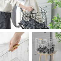 武田コーポレーション キャスター付き ワイヤーバスケット 2段 LN-H-KWB2BK 1箱(1個入)（直送品）