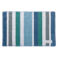 レップ ハータ バスマット サリー 手織り 40×60cm ブルー 469408*3 1セット(3枚入)（直送品）