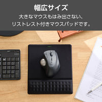 エレコム マウスパッド リストレスト 一体型 低反発 疲労軽減 ブラック MP-ACF001WBK 1個（直送品）