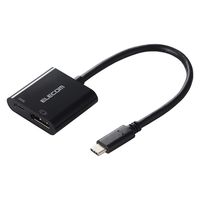 USB-C to DisplayPort 変換アダプタ 給電用Cポート付 黒 AD-CDPPDBK2 エレコム 1個