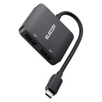 USB-C to DisplayPort ×2 変換アダプタ 8K 30Hz 黒 AD-CDP2BK2 エレコム 1個