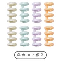 ソニック ルーズリーフリング 4穴式 8個入(4色) SP-8763 1セット(1個×5)（直送品）