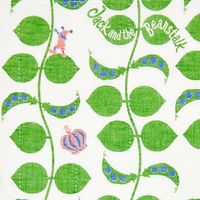 白雪ふきん 友禅てぬぐい ジャックと豆の木 グリーン 6117 1枚