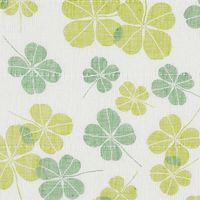 白雪ふきん 友禅はんかち クローバー 若葉 3040 1枚