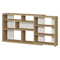 大洋 Shelfit イーシーラック 幅1180～1550×奥行295×高さ800mm スモーキーブラウン ECR8012R SMB 1台（直送品）