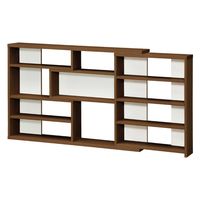 大洋 Shelfit イーシーラック 幅1180～1550×奥行193×高さ800mm ウォールナットブラウン ECR8012S WB 1台（直送品）