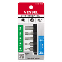 ベッセル 交換用ビットセット TD-BS12 1セット(5本)（直送品）