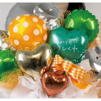 宝興産 アップライトハートバルーン いつもありがとうレッドスマイル 0201810612 1セット(10枚入)（直送品）