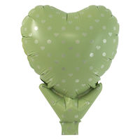 宝興産 アップライトハートバルーン きゅんパステルグリーン 0201810616 1セット(10枚入)（直送品）
