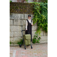 レップ ショッピングカート 前押し4輪カート 折りたたみ 保冷保温 35L カーキ 558317 1個