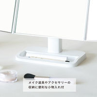 永井興産 メイクアップミラーホワイト 幅430×奥行130×高さ260mm ホワイト NK-2421個