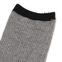 メンズ ジャストリブラインソックス グレー（ライン：ブラック） 25～27cm LAKOLE/ラコレ