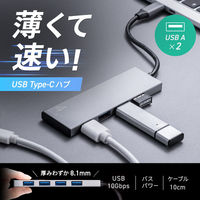 サンワサプライ  USB 10Gbps Type-C ハブ（4ポート） USB-10TC13SV（直送品）